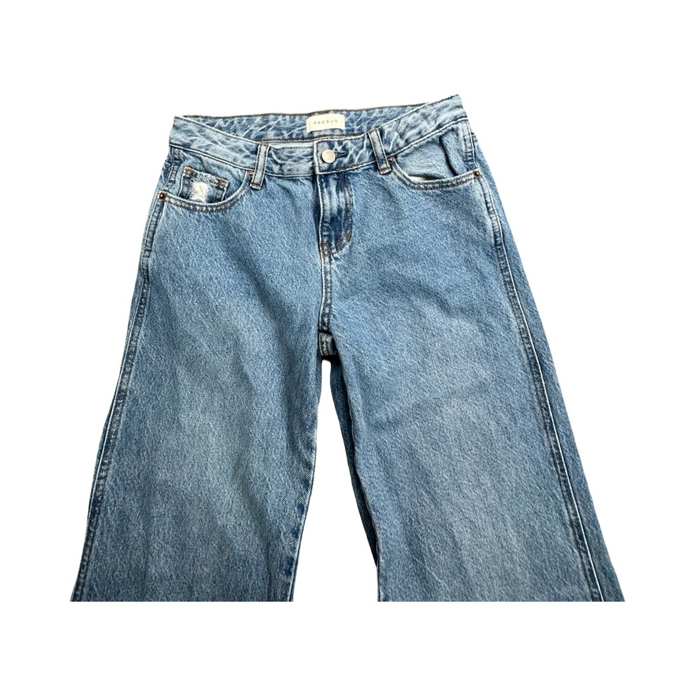 PacSun Jeans Womens 24 Blue Casey Low Rise Baggy Wide Leg Light Wash Denim - Picture 11 of 13